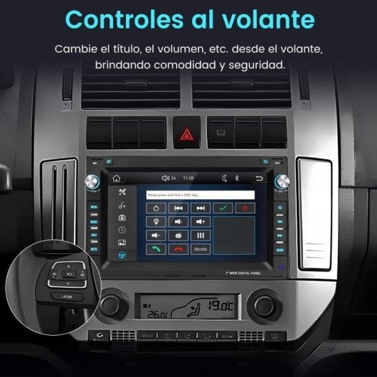 Autorradio JUNSUN 7" Linux con CarPlay y Android Auto para VW Polo 9N, Golf MK4 y Passat B5