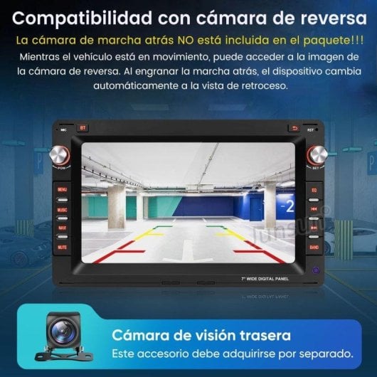 Autorradio JUNSUN 7" Linux con CarPlay y Android Auto para VW Polo 9N, Golf MK4 y Passat B5