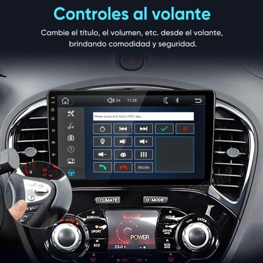 Autoradio JUNSUN 9" CarPlay Android Auto Inalámbrico Bluetooth Nissan Juke 2010-2014
