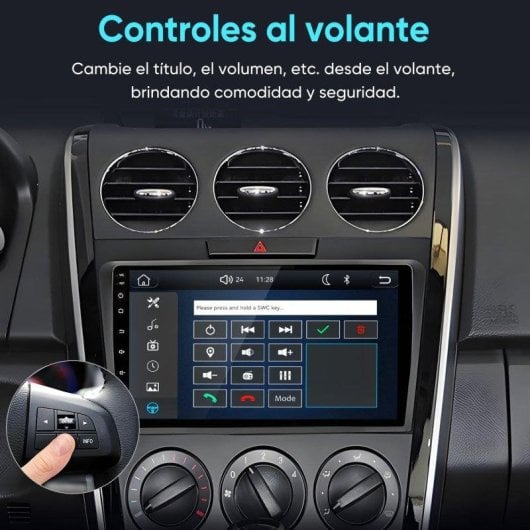 Autoradio Junsun 9" CarPlay Android Auto Inalámbrico Linux Compatible Mazda CX-7