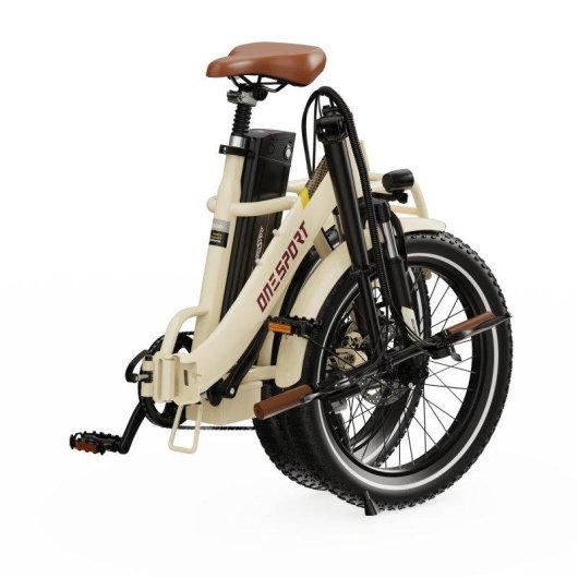 Vélo électrique pliant OneSport OT16-2 250W 48V 17Ah 25km/h 20" beige
