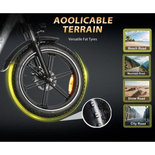 Bicicleta Eléctrica Baolujie Moto Chefe DZ-2030 500 W 48 V 16 Ah 40 km/h