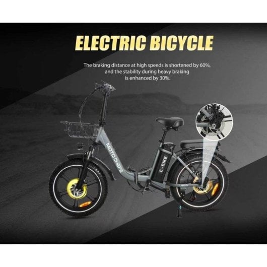 Bicicleta Eléctrica Baolujie Moto Chefe DZ-2030 500 W 48 V 16 Ah 40 km/h