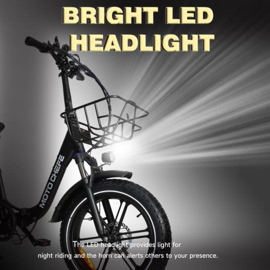 Bicicleta Eléctrica Baolujie Moto Chefe DZ-2030 500 W 48 V Neumáticos 20"