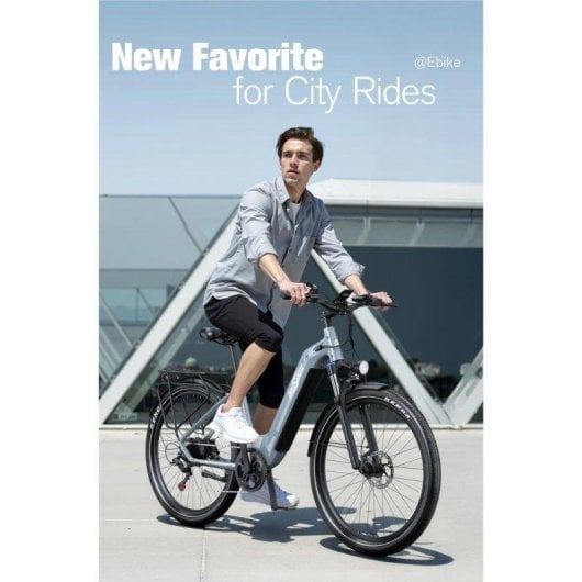 Bicicleta eléctrica OneSport OT05 27,5" 250 W 120 km gris