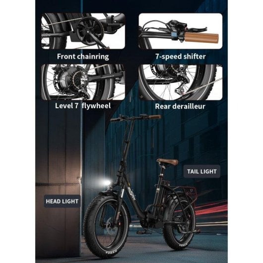 Vélo électrique OneSport OT16 Max 500W Pliable 48V 18Ah 25 km/h