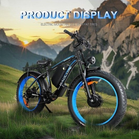 Vélo électrique Baolujie DP2602 Double Moteur 1500 W 48 V 23 Ah 45 km/h 26x4.0