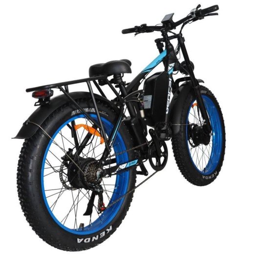 Vélo électrique Baolujie DP-2603 2x1500 W 52 V 32 Ah 55 km/h 26" Bleu