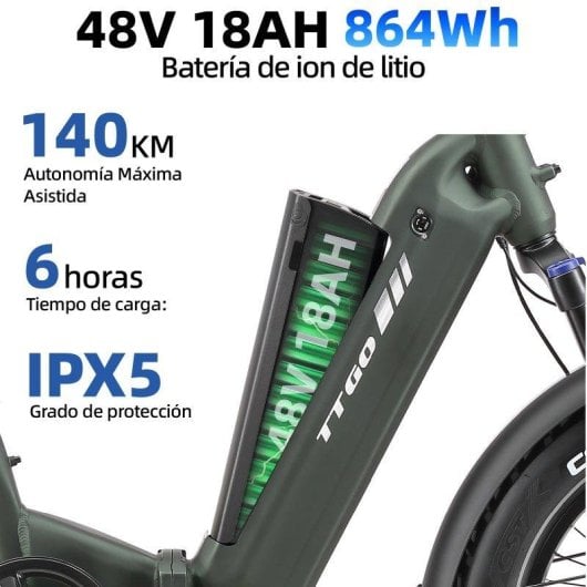 Vélo électrique TTGO F6 Boost 250W 48V 18Ah Pneus 20 pouces