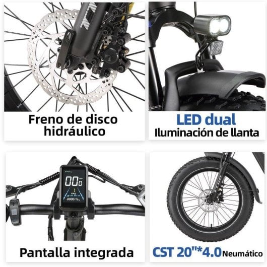 Vélo électrique TTGO F6 Boost 250W 48V 18Ah Pneus 20 pouces