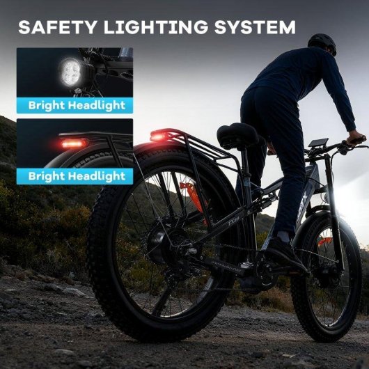 Bicicleta eléctrica Hedatx TX29 27,5" x 3,0" 48 V 19,2 Ah doble suspensión