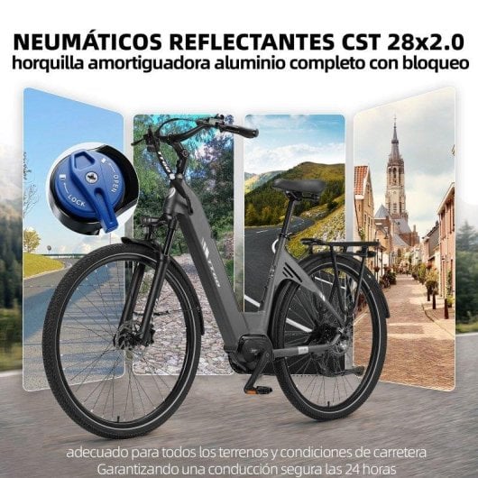 Vélo électrique TTGO C7SE 250W 36V18Ah 28 pouces 25 km/h