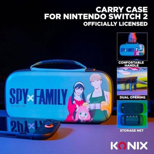 Custodia Messenger Konix Spy X Family per Nintendo Switch con 8 Slot Giochi