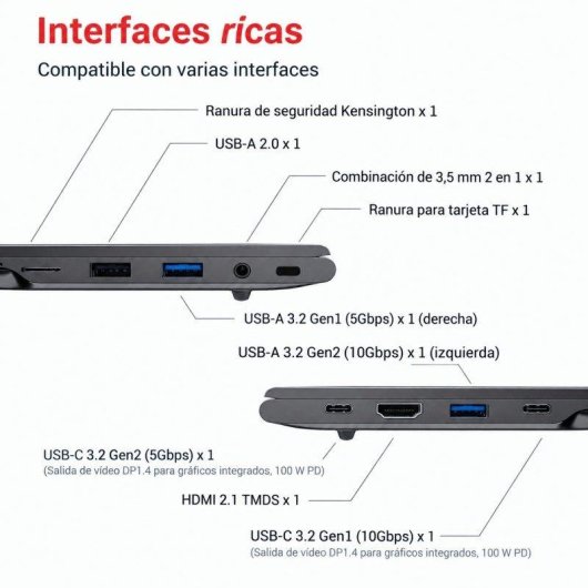 Portátil FIREBAT U6B 16" AMD Ryzen 7 H255 16GB 512GB SSD Radeon 780M Windows 11
