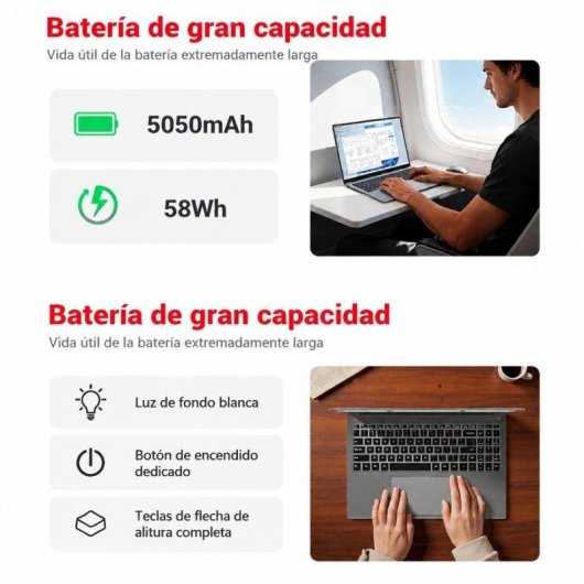 Portátil FIREBAT U6B 16" AMD Ryzen 7 H255 16GB 512GB SSD Radeon 780M Windows 11