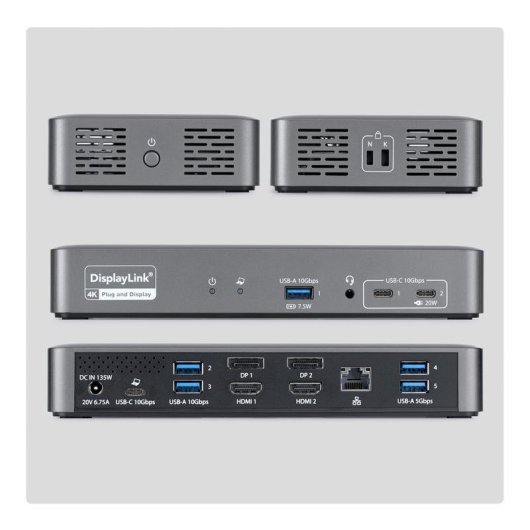 Dockingstation StarTech SmartDock USB-C 96 W für zwei 4K-Monitore