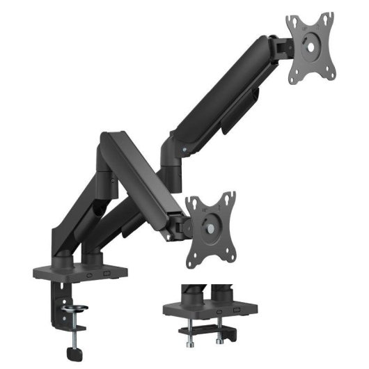 TnB MHMECADUAL Mechanische Dubbele Arm Monitorstandaard Bureau Zwart