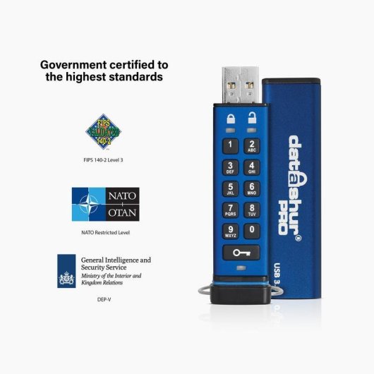 Memoria USB iStorage datAshur Pro 64 GB USB 3.2 azul