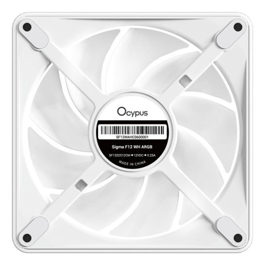 Ventilador de caja Ocypus Sigma F12 WH ARGB 120 mm blanco