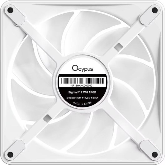 Ventilador de caja Ocypus Sigma F12 WH ARGB 120 mm blanco