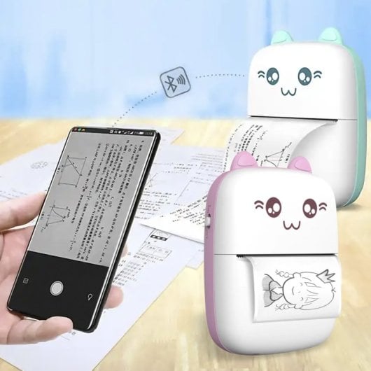 Stampante Termica Bluetooth Portatile Dam Electronics 203dpi Forma Gatto