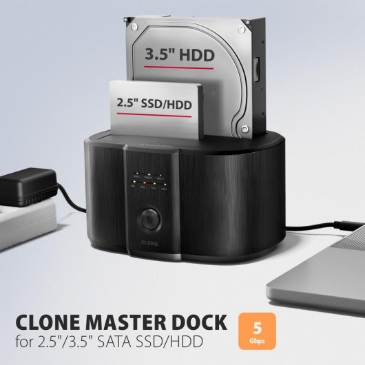 Base de conexao Axagon ADSA-SC para 2 discos SATA USB-C