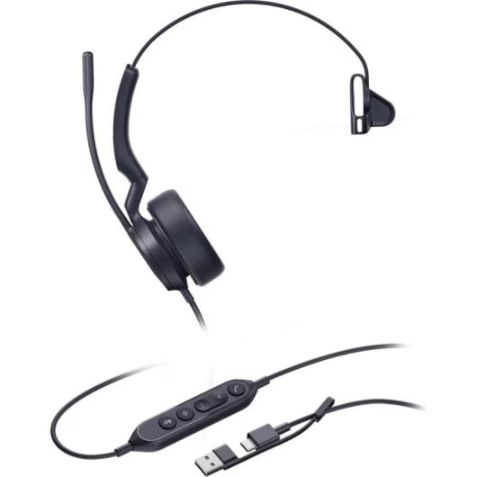 Auriculares Yealink UH44 Mono con cable USB-C/A, micrófono antirruido, negros