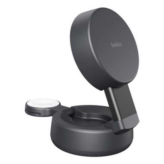 Cargador Inalámbrico Belkin UltraCharge Pro Qi2 25 W 2 en 1 MagSafe Gris Oscuro