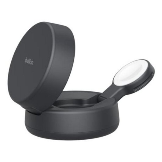 Cargador Inalámbrico Belkin UltraCharge Pro Qi2 25 W 2 en 1 MagSafe Gris Oscuro