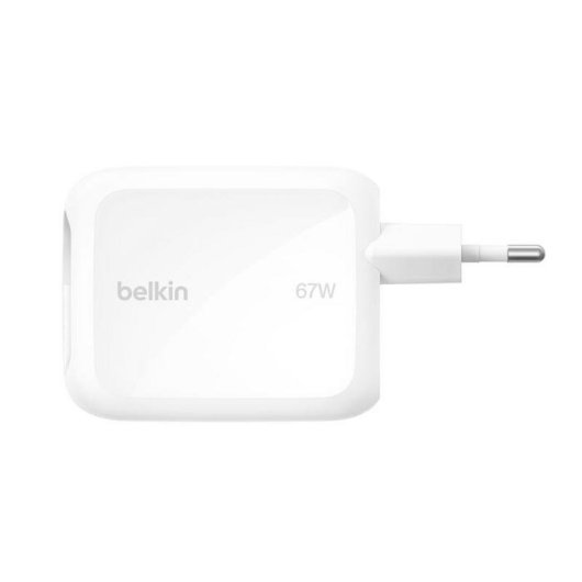 Carregador Belkin UltraCharge 67 W USB-C GaN Cabo Retrátil Branco