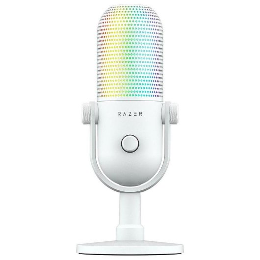 Micrófono Razer Seiren V3 Chroma USB supercardioide con DSP y RGB blanco