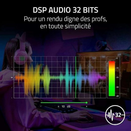 Micrófono Razer Seiren V3 Chroma USB supercardioide con Tap-to-Mute y RGB