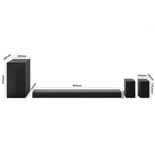 Barra de sonido LG S70TR 5.1.1 500 W Bluetooth Dolby Atmos negra