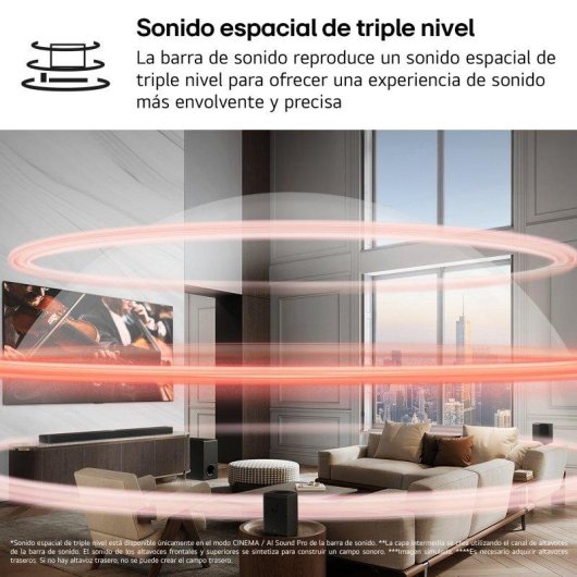 Barra de sonido LG S70TR 5.1.1 500 W Bluetooth Dolby Atmos negra