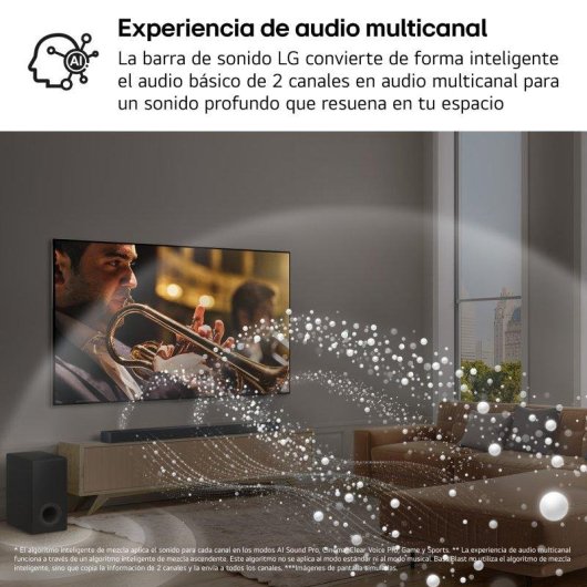 Barra de sonido LG S70TR 5.1.1 500 W Bluetooth Dolby Atmos negra