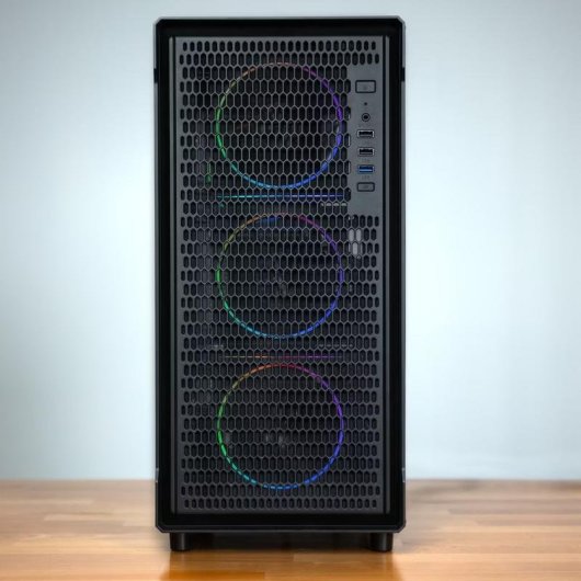 Caja PC Kolink AM2 ARGB Torre ATX Negro 4 ventiladores 120 mm