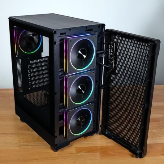 Caja PC Kolink AM2 ARGB Torre ATX Negro 4 ventiladores 120 mm