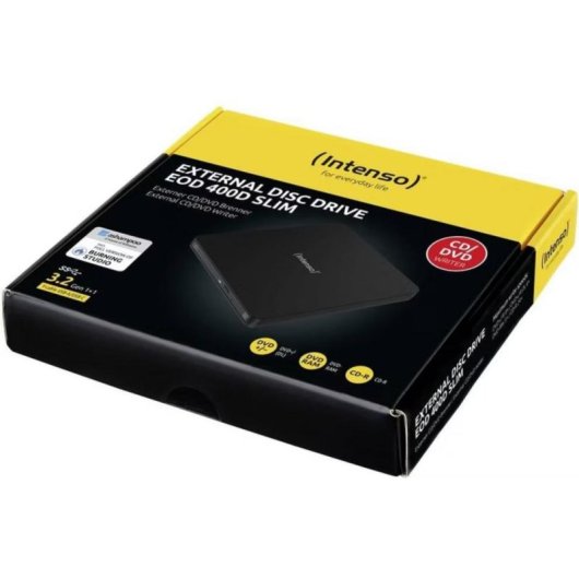 Unidad Externa CD/DVD Intenso EOD 400D Slim 24x USB-C USB-A