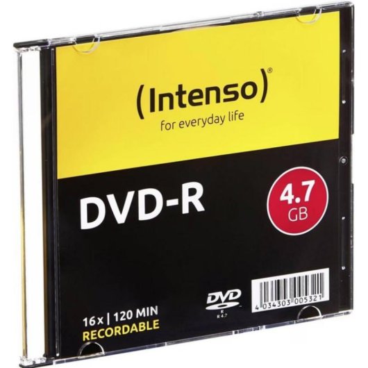Unidad Externa CD/DVD Intenso EOD 400D Slim 24x USB-C USB-A
