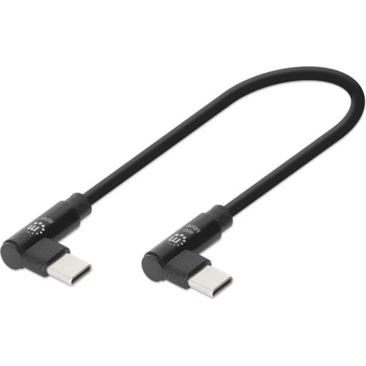 Cable USB-C para USB-C Manhattan 20 cm Angulado Pacote de 5