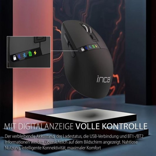 Inca IWM-512R Maus Bluetooth 5.0 1600 DPI