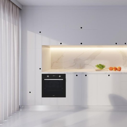 Einbaubackofen CATA MDS 8008 BK 80L 59,5cm A Umluft Schwarz