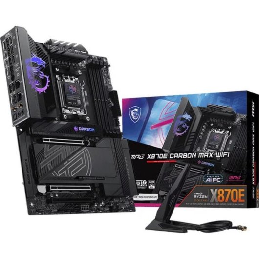 Motherboard MSI MPG X870E Carbon Max WiFi AMD X870E AM5 DDR5 ATX Wi-Fi 7