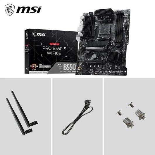 Motherboard MSI PRO B550-S WIFI6E AMD B550 Socket AM4 DDR4 ATX WiFi 6E PCIe 4.0