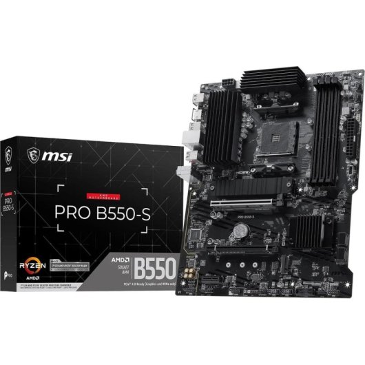 Placa base MSI PRO B550-S AMD B550 AM4 DDR4 ATX PCIe 4.0