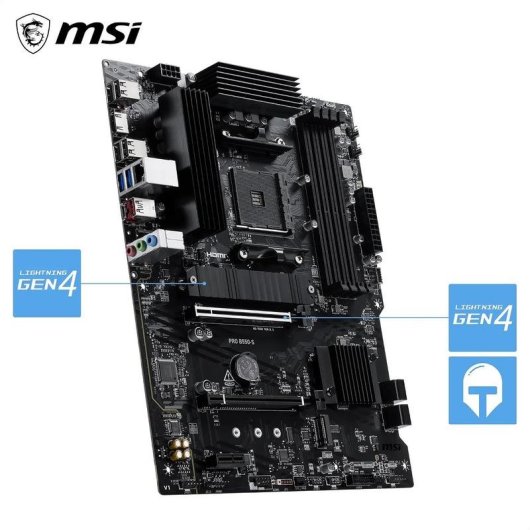 Placa base MSI PRO B550-S AMD B550 AM4 DDR4 ATX PCIe 4.0