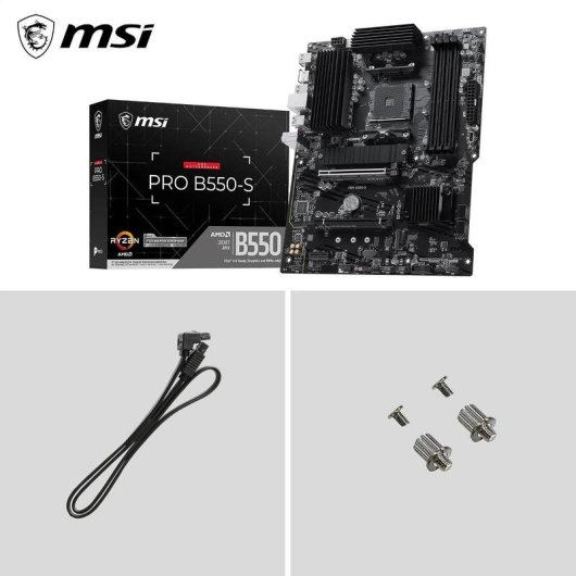 Placa base MSI PRO B550-S AMD B550 AM4 DDR4 ATX PCIe 4.0