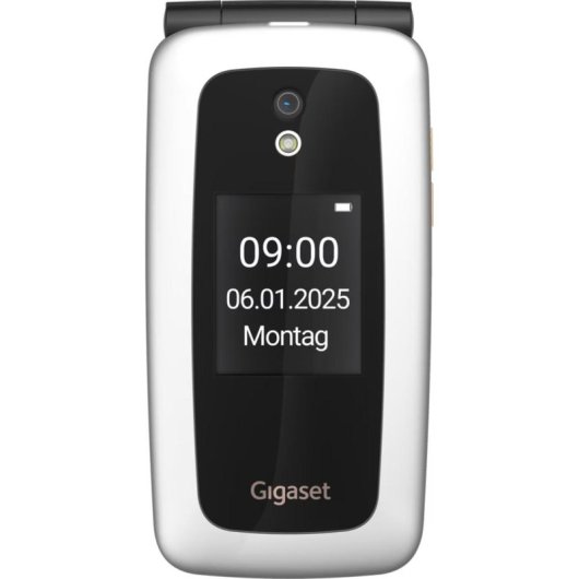 Gigaset GL795 4G 2,8" pliable avec touche SOS et base de charge noir et blanc