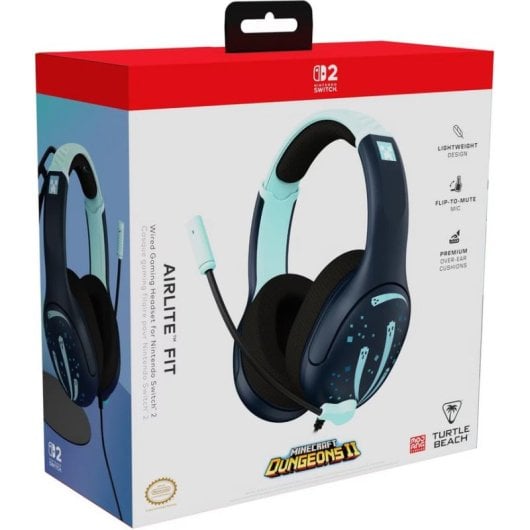 Auriculares Turtle Beach Airlite Fit con cable para Switch 2, micrófono antirruido