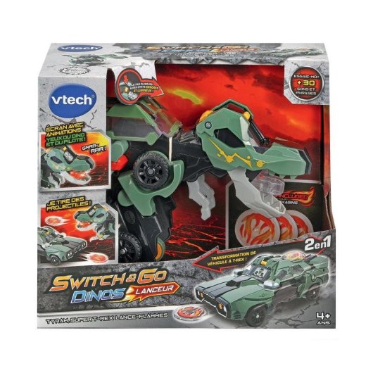 Juguete Transformable VTech Switch & Go Dinos Tyram con Luz y Sonido